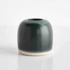 Thrown Green Bud Vase