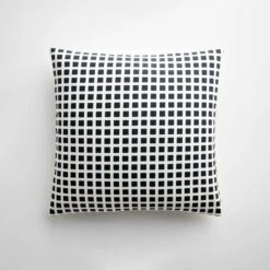 Tiles Black Throw Pillow Cover 17" X 17"