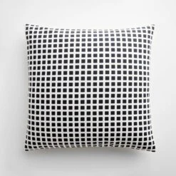 Tiles Black Throw Pillow Cover 20" X 20"