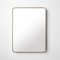 Brass Rectangular Wall Mirror 18" X 24"