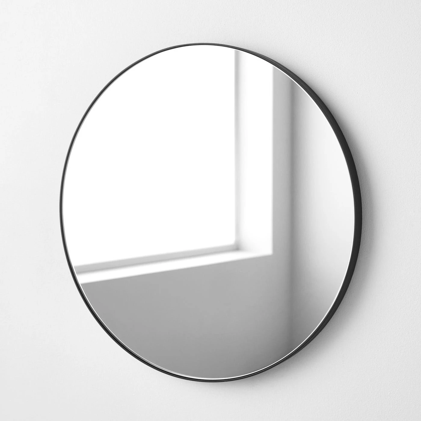 Black Round Wall Mirror 20" - Image 2