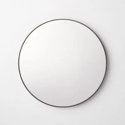 Black Round Wall Mirror 20"