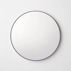 Blue Round Wall Mirror 20"