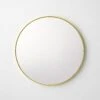 Yellow Round Wall Mirror 20"