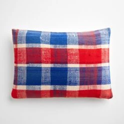 Rebia Plaid Throw Pillow Cover 12" X 18"