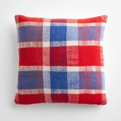 Rebia Plaid Throw Pillow Cover 17" X 17"