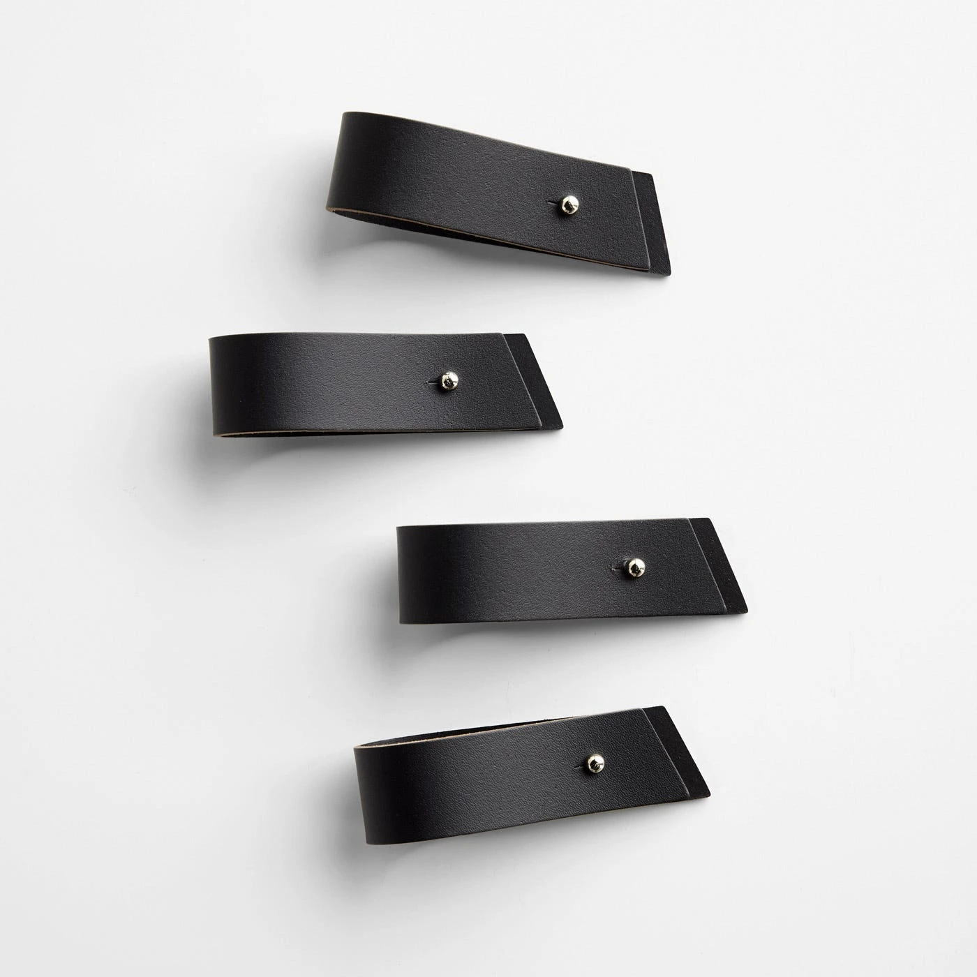 Black Leather Napkin Holders Set Of 4