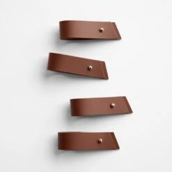 Pecan Leather Napkin Holders Set Of 4