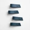 Deep Teal Leather Napkin Holders Set Of 4