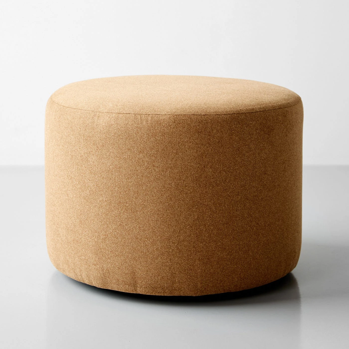 Cylinder Heathered Brown Ottoman