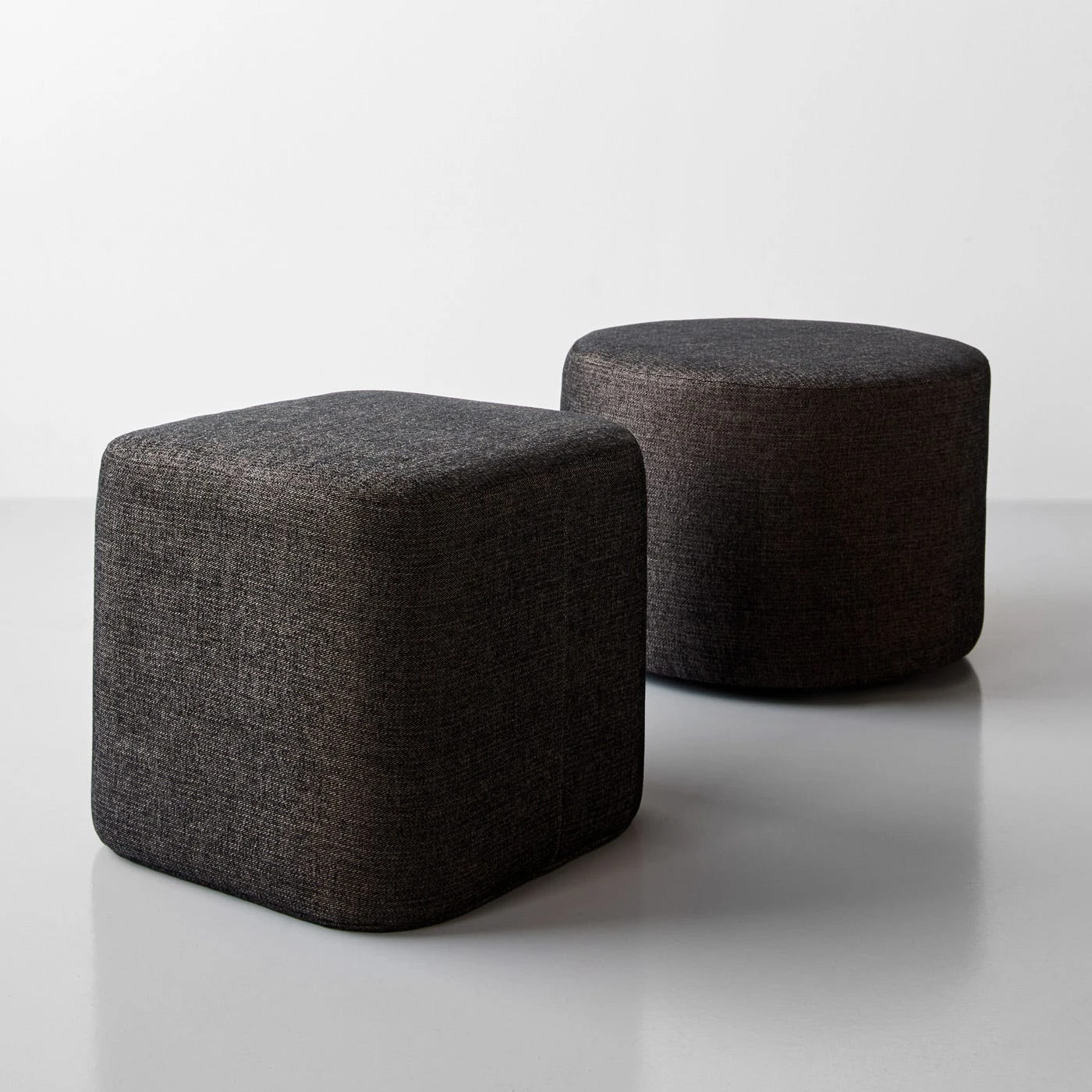Block Black Twill Ottoman - Image 5