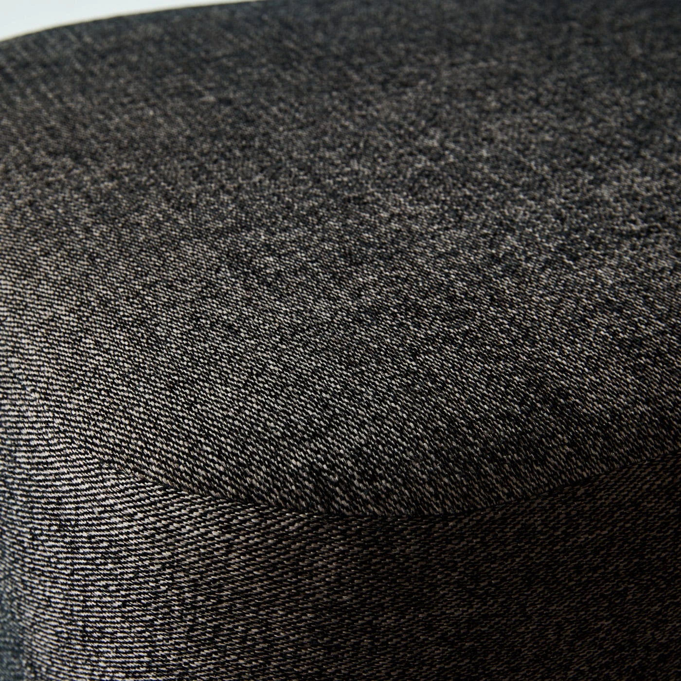 Block Black Twill Ottoman - Image 3