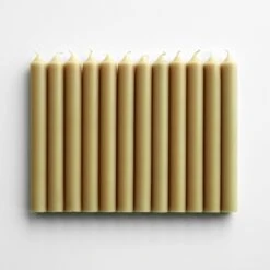 Khaki Taper Candles Set Of 12