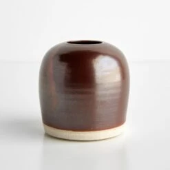 Thrown Chocolate Bud Vase