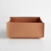 Rectangular Clay Leather Storage Bins Set Of 2
