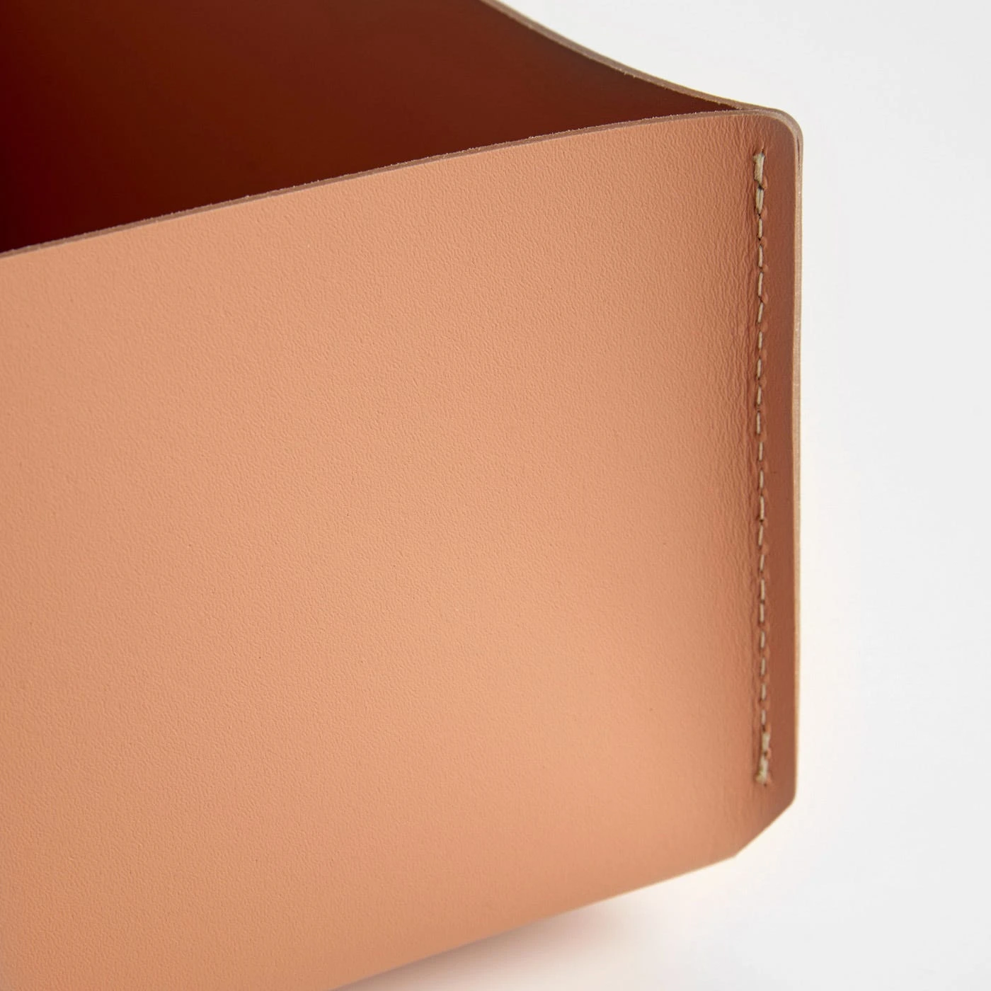 Square Clay Leather Storage Bins Set Of 3 - Image 4