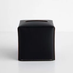 Black Leather Tissue Cover