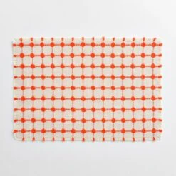 Wicker Persimmon Orange Placemats Set Of 4