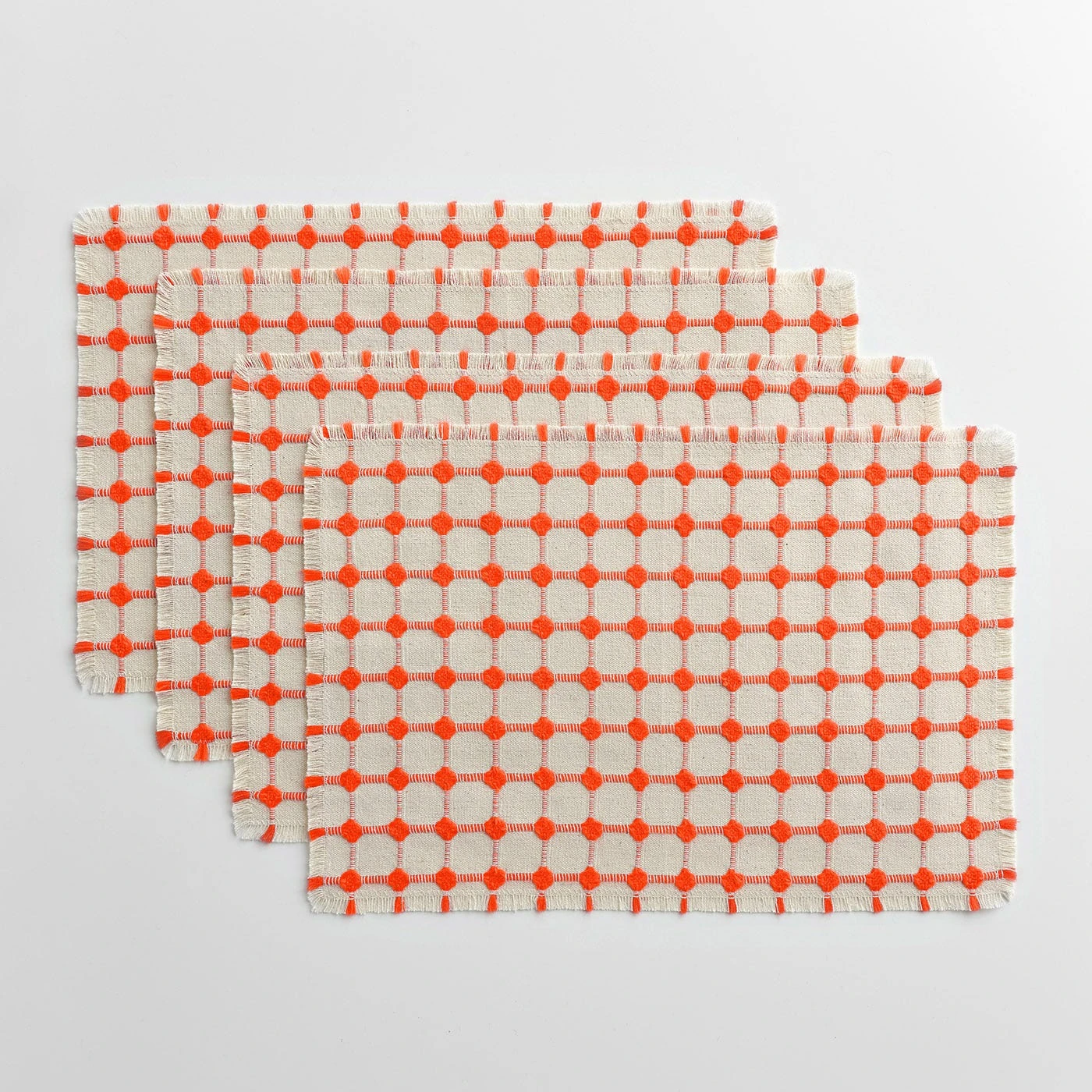 Wicker Persimmon Orange Placemats Set Of 4 - Image 2