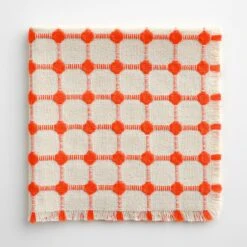 Wicker Persimmon Orange Napkins Set Of 4