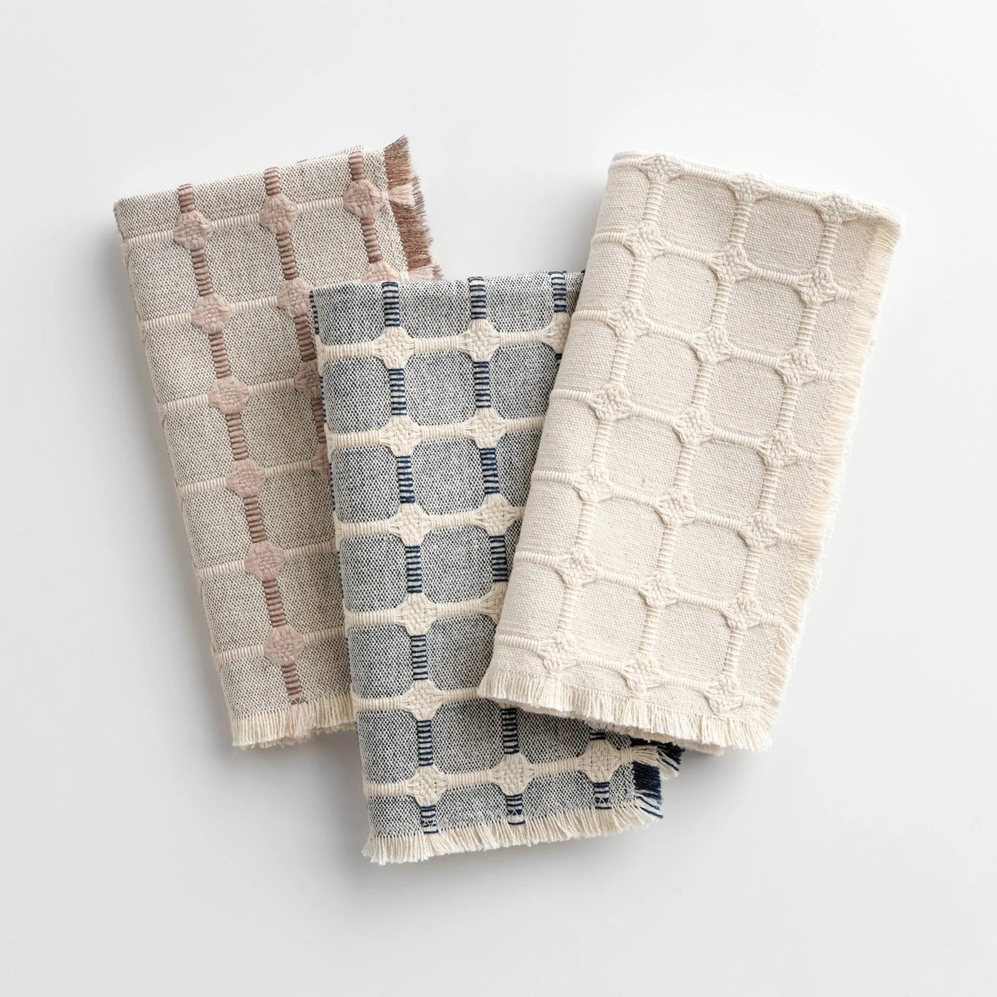 Hopsack Mocha And Sand Napkins Set Of 4 - Image 4