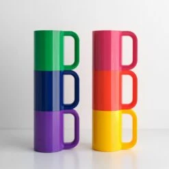 Heller Rainbow Mugs Set Of 6