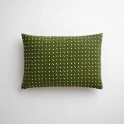 Stitch Pine Throw Pillow Cover 12" X 18"
