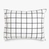 Grid Black Pillowcase Set