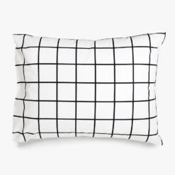 Grid Black Pillowcase Set