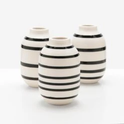 Omaggio Black Mini Vase Set Of 3