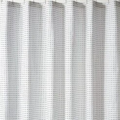 Stitch White + Black Shower Curtain