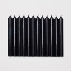 Black Taper Candles Set Of 12