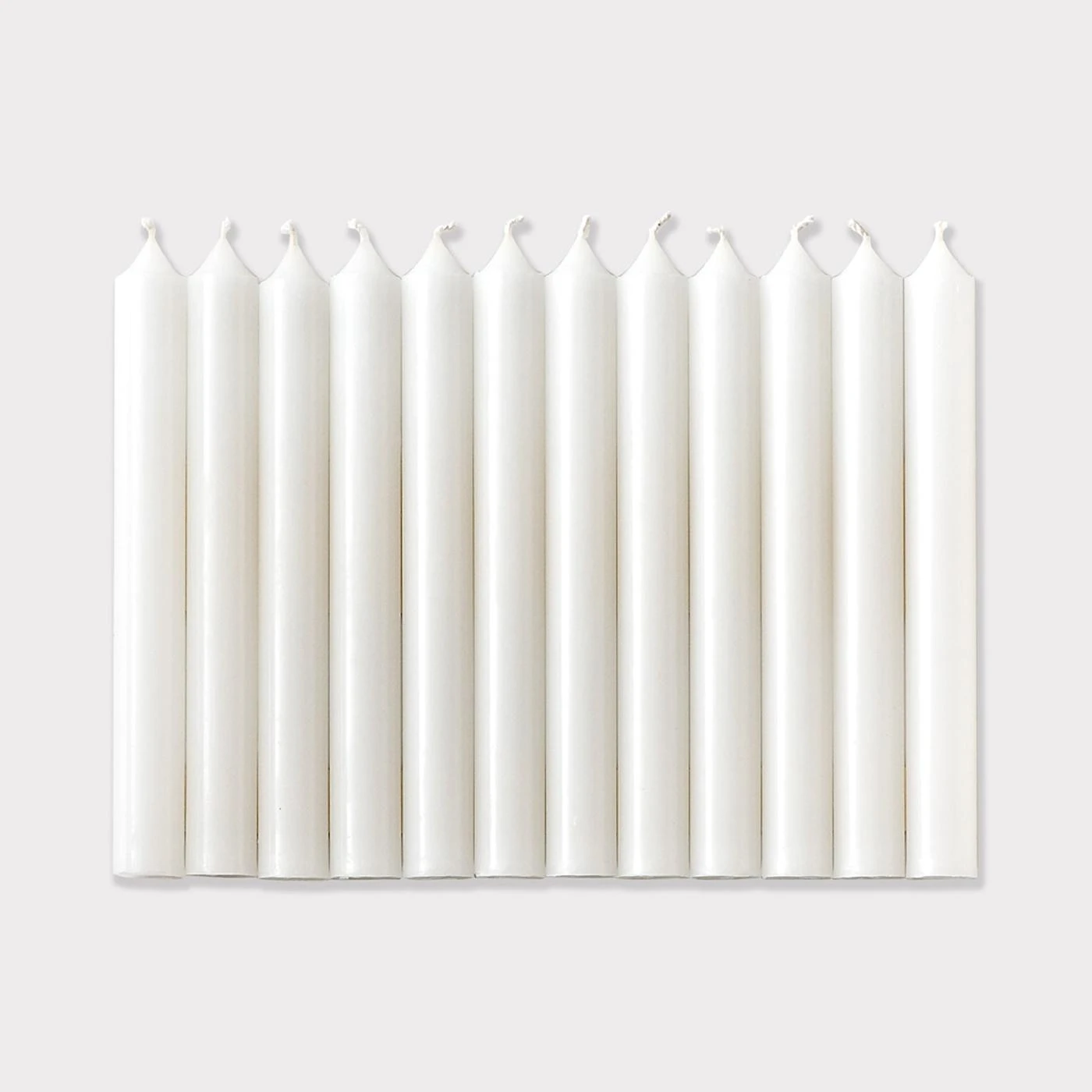 White Taper Candles Set Of 12