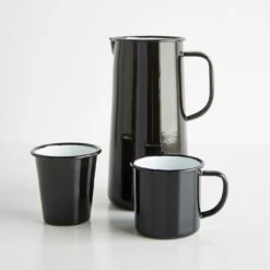 Falcon Black Enamelware 3 Pint Pitcher