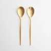 Eve Brushed Gold Salad Servers