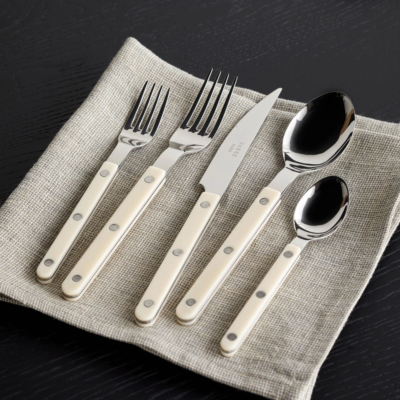 Bistro Ivory 5pc Flatware Set - Image 5