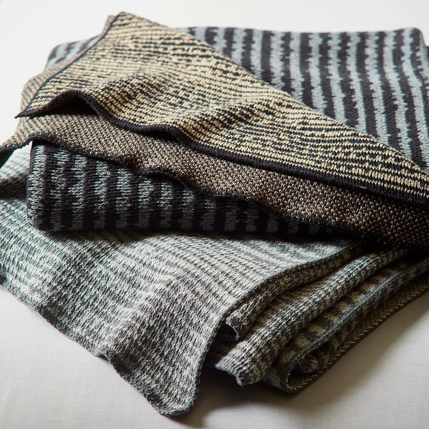 Strata Black Knit Throw Blanket - Image 7