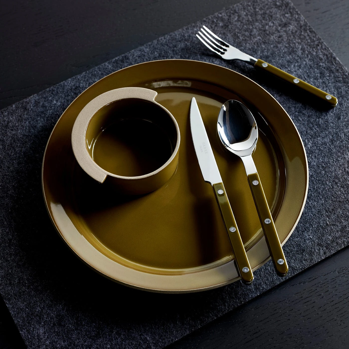 Bistro Fern Green 5pc Flatware Set - Image 5