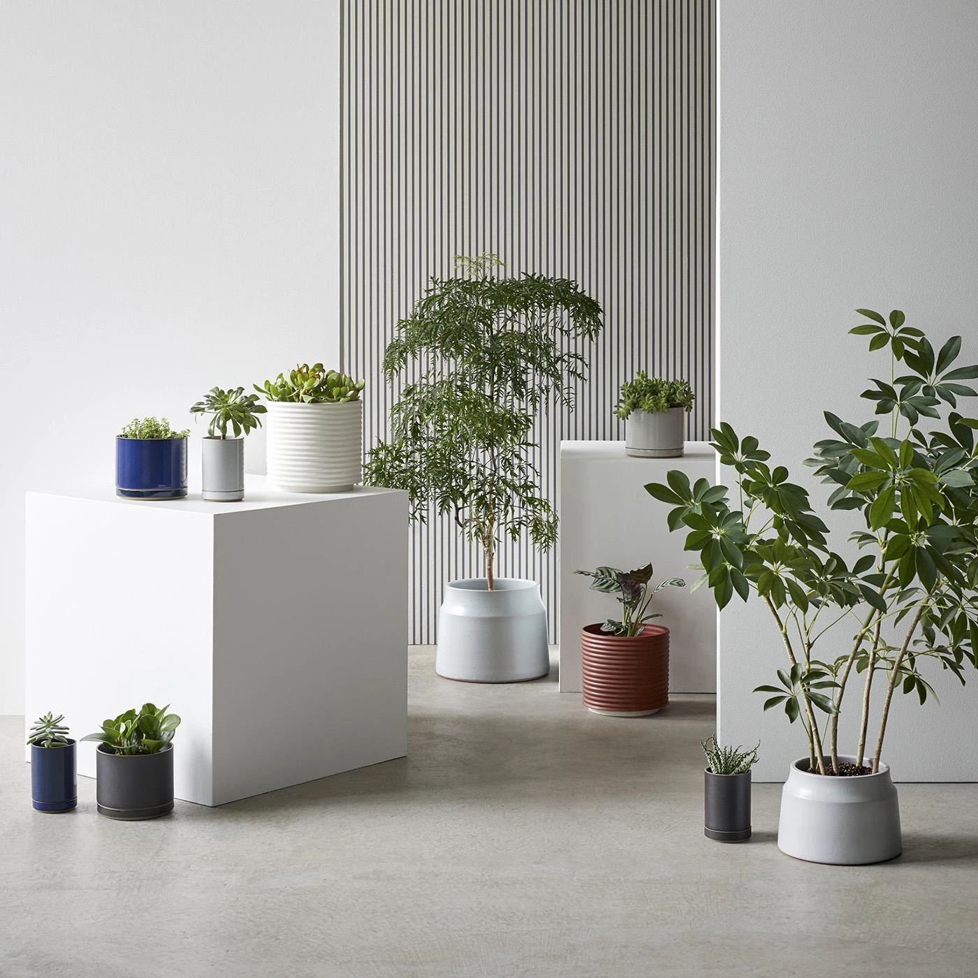 Oblique White Planter - Image 9