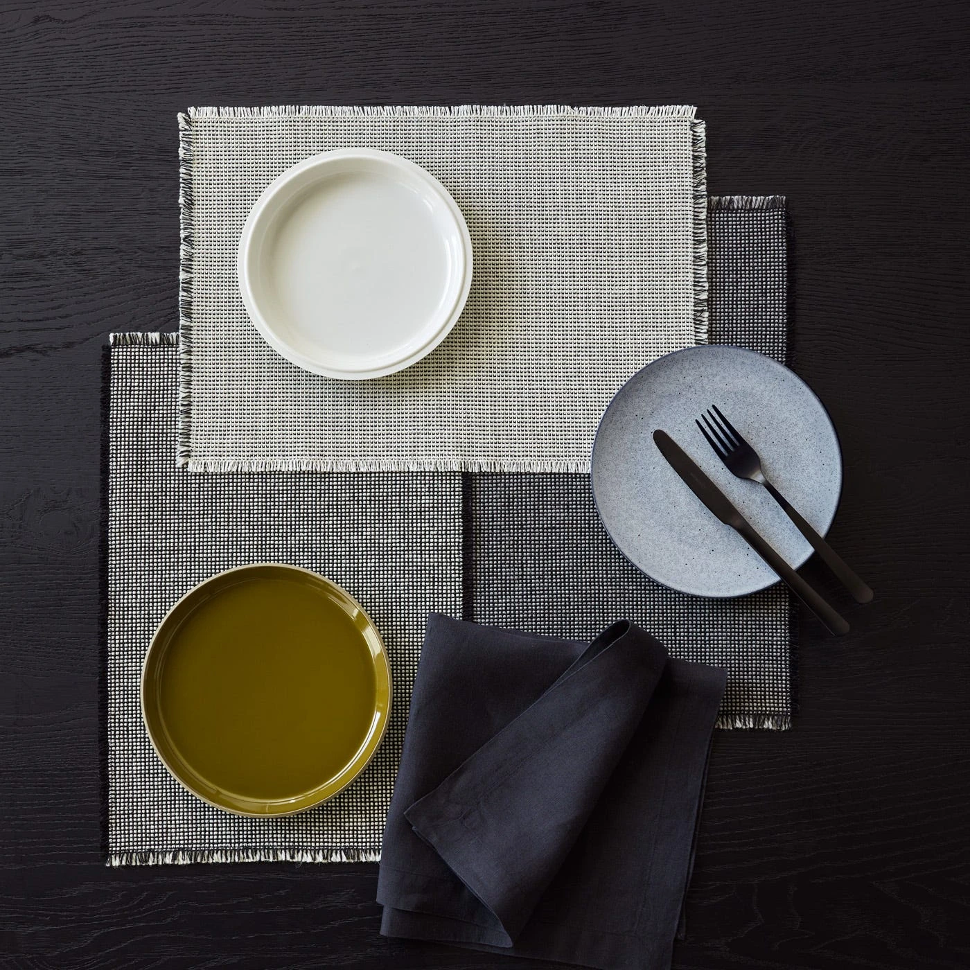 Mourne Check Slate Placemats Set Of 4 - Image 5