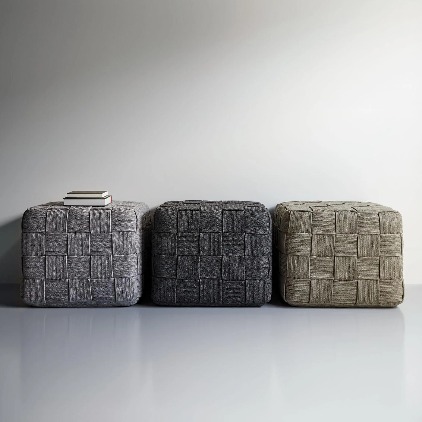 Cube Taupe Ottoman - Image 4