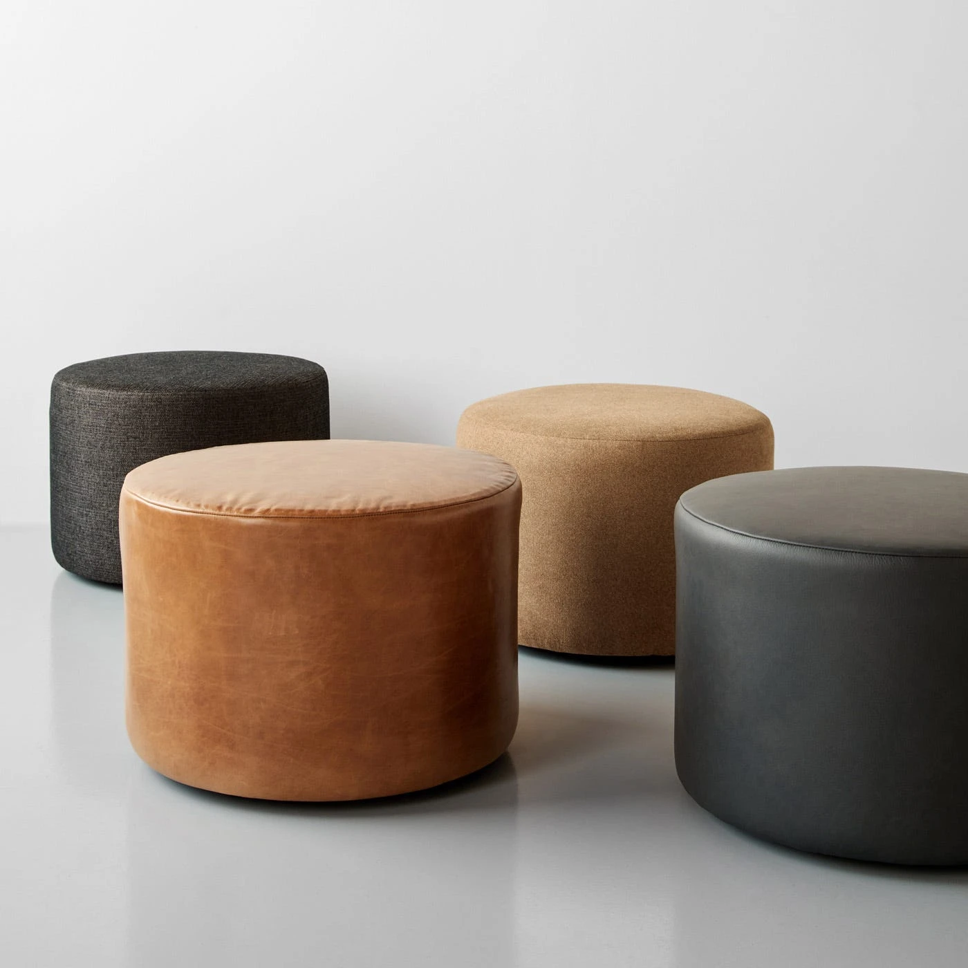 Cylinder Heathered Brown Ottoman - Image 5