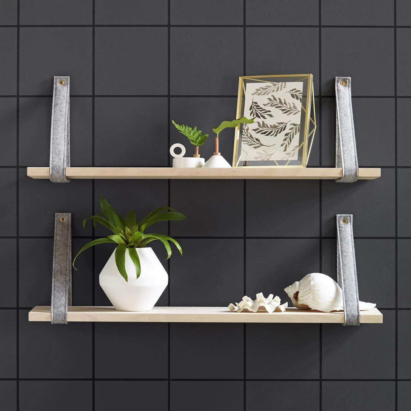 Grid Graphite Wallpaper - Image 2