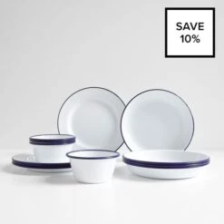 Falcon White 12pc Dinnerware Bundle