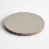 Dot Cement Round Leather Coasters Set Of 4