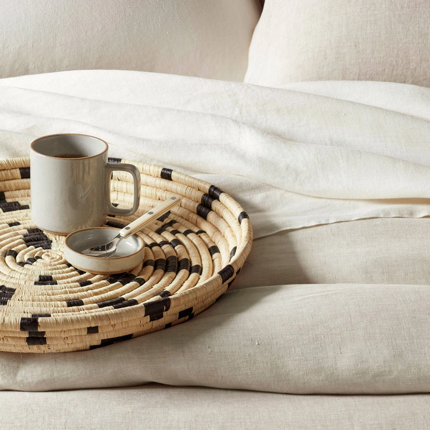 Oatmeal Chambray Linen Duvet Cover - Image 5