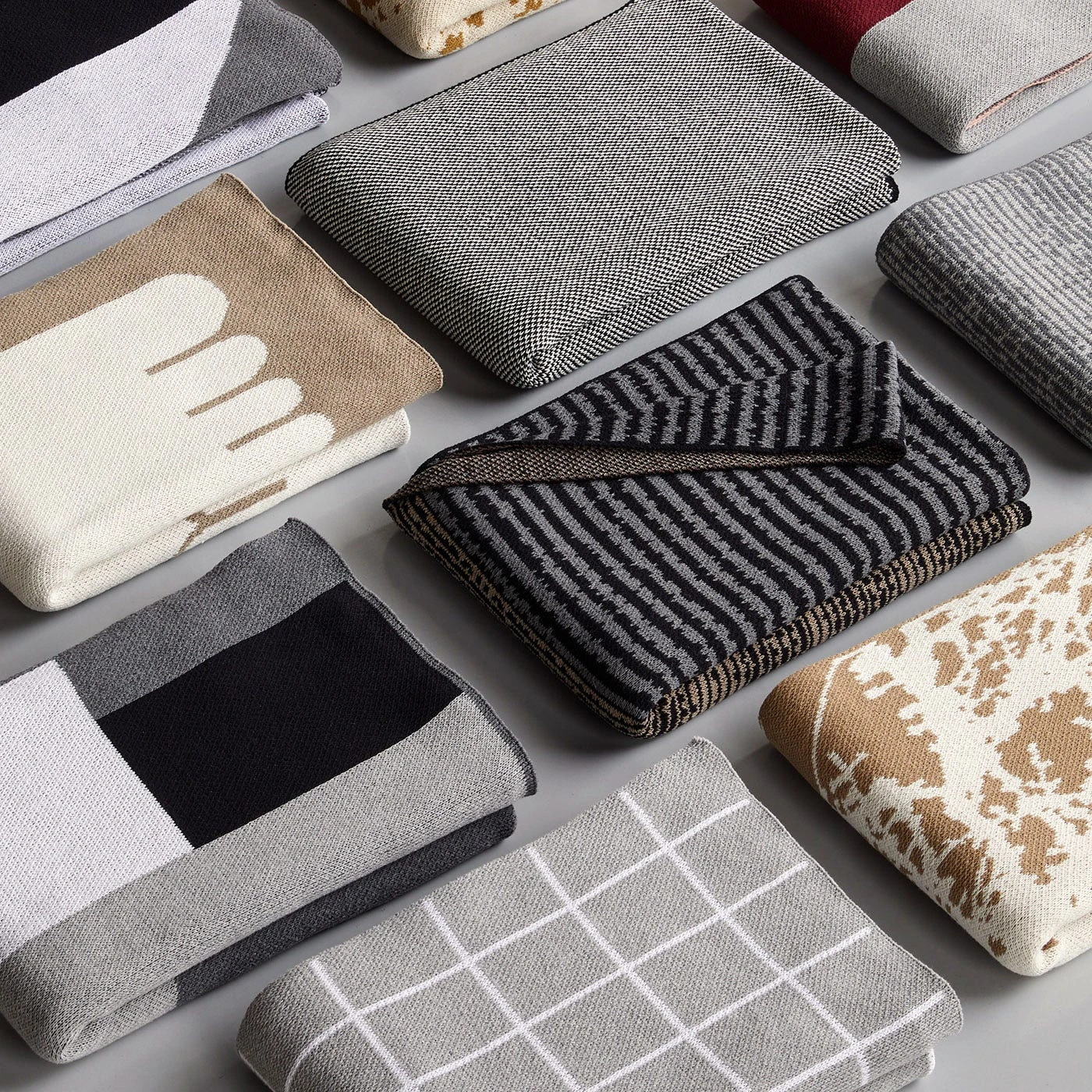 Strata Black Knit Throw Blanket - Image 8