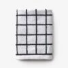 Mini Grid Black Washcloth
