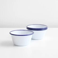Falcon White Enamelware Bowls Set Of 4