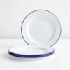 Falcon White Enamelware Plates Set Of 4
